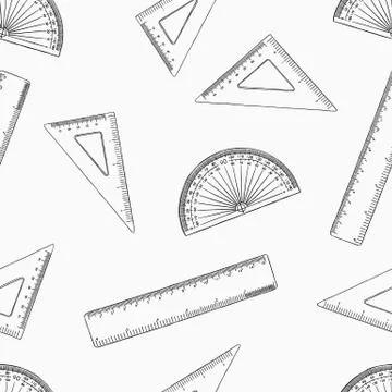 Geometry vector set for mathematics seamless pattern vector. Stock Illustration