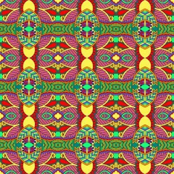 Geometry vintage pattern, ethnic style ornamental background Stock Illustration