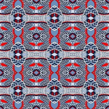 Geometry vintage pattern, ethnic style ornamental background 스톡 일러스트