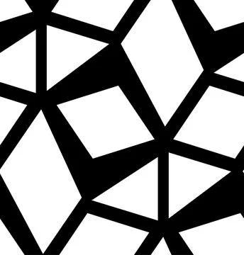 Geometry white black simple seamless pattern. Triangle, square design elements Stock Illustration