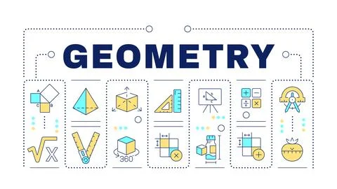 Geometry word concept on white Stock Illustration