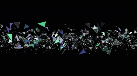 Geometry010 triangle floating black Stock Footage 47981205