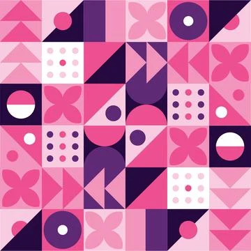 Geomitric Pink Pattern Stock Illustration