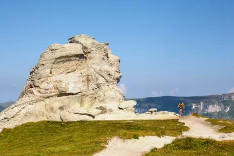 Geomorphologic rocky structures in Bucegi Mountains, Romania Stock Photos