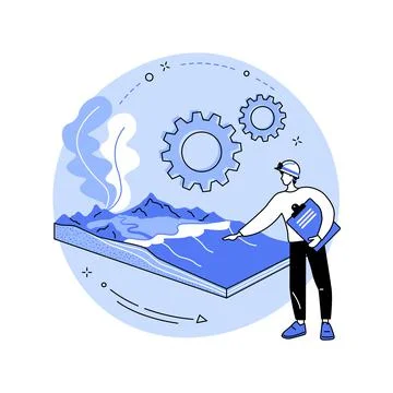 Geomorphology abstract concept vector illustration. Stock Illustration