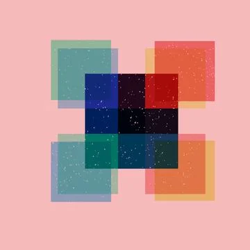 Geomtric shape risograph effect Illustrazione stock