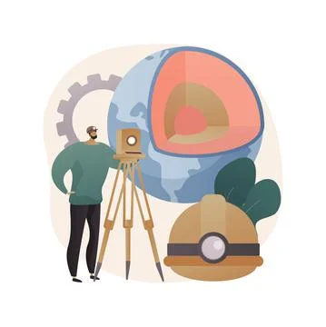 Geophysics abstract concept vector illustration. 스톡 일러스트