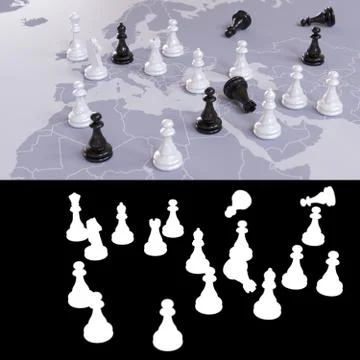 Geopolitical chess game Illustrazione stock