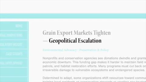 Geopolitical escalation fast sequence news articles headline title animation Stock Footage 332332630