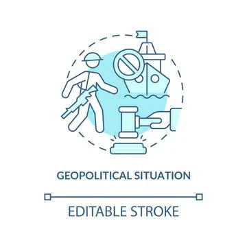 Geopolitical situation concept icon Stock Illustration