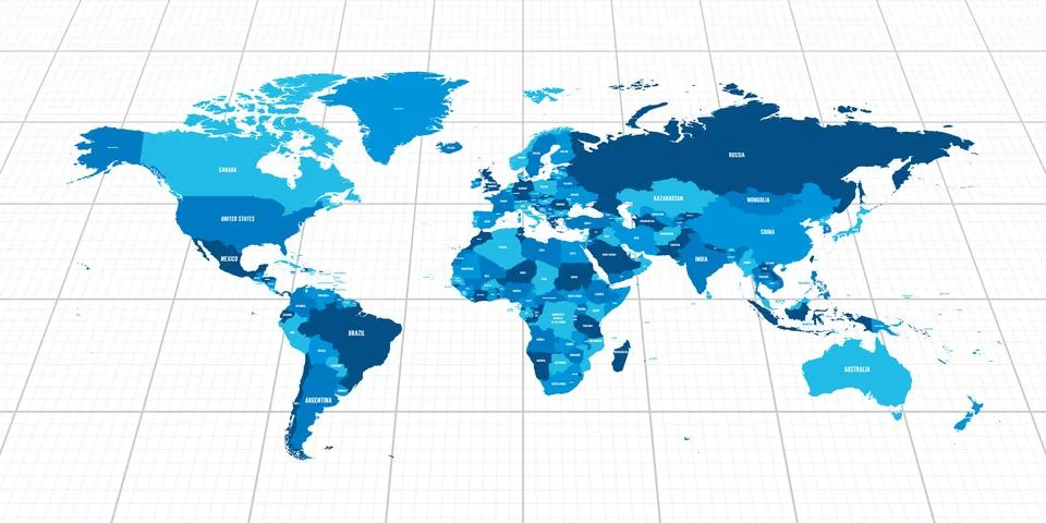 Geopolitical vector map of World Stock Illustration