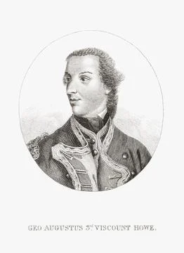 George Augustus Howe, 3rd Viscount Howe, c. 1725 – 1758.  Brigadier General in t 库存插图
