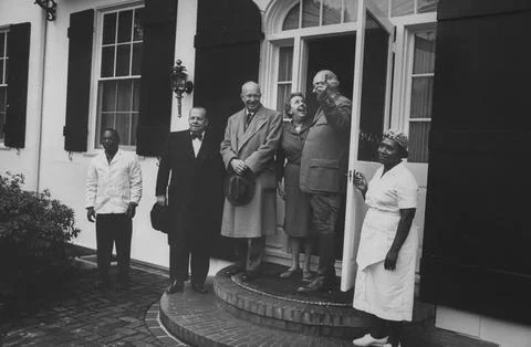 George E. Allen;Dwight D. Eisenhower;W. Alton Jones [&amp; Wife], Albany, Georgia, U Stock Photos