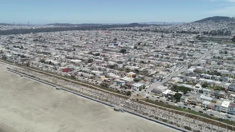 George Floyd Demonstration Sunset District San Francisco California Drone Video Stock Footage 141726543