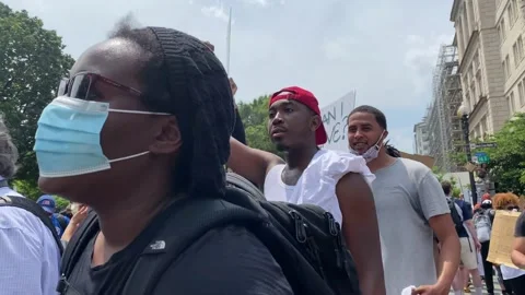 George Floyd Protest in Washington, DC Stock Footage 132584415