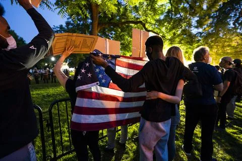 George Floyd protest in Washington, DC, USA - 31 May 2020 Stock Photos