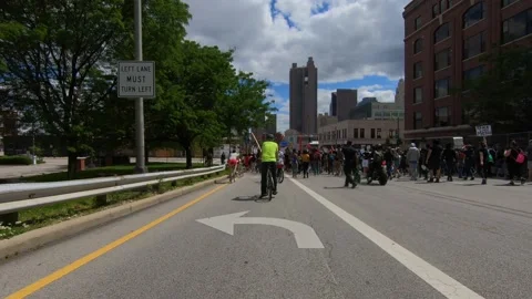 George Floyd Protests and Aftermath, Columbus, Ohio Video stock 238032880
