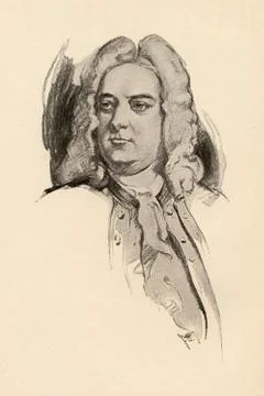 George Frideric (Frederick) Handel, 1685-1759. German Born English Composer O Stock Photos