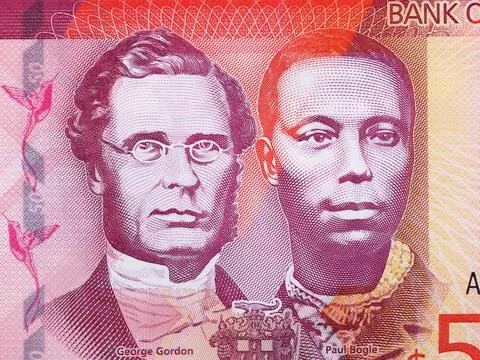 George Gordon and Paul Bogle a portrait from Jamaican money Stock Photos