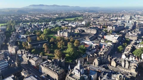 George Heriot's School drone hyperlapse Stock Footage 287103841