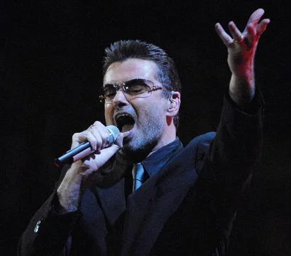 George Michael Pop Star Is Pictured Performing The First Date Of His World Tour  Stock Photos
