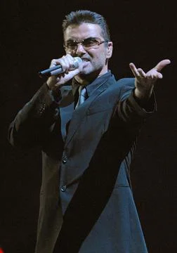 George Michael Pop Star Is Pictured Performing The First Date Of His World Tour  Stock Photos