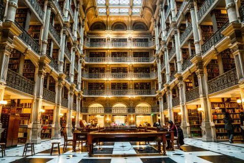 George Peabody Library Stock Photos