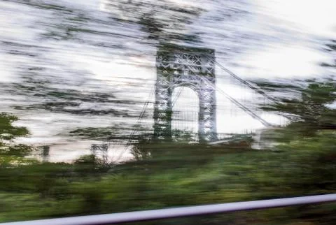 George washington bridge from ramp Stock Photos