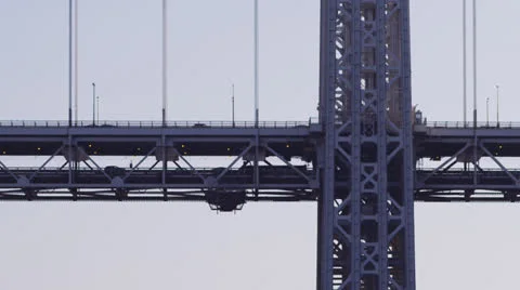 George Washington Bridge Section Stock Footage 25846013