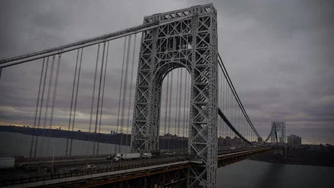 George Washington Bridge Traffic Timelapse Stock Footage 229178998