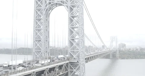 George Washington Bridge In use Stock Footage 80901479