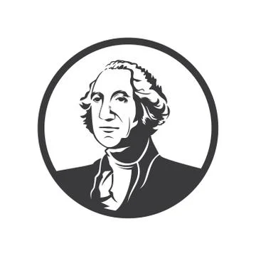 George washington logo vector Stock Illustration