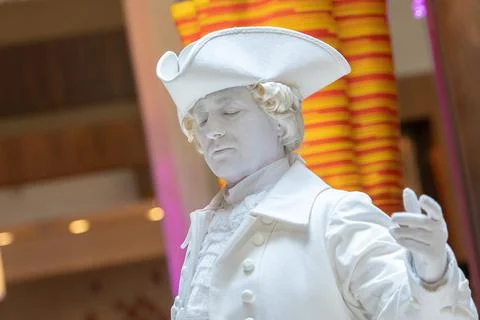 George Washington with a triangular hat or tricorn. Stock Photos