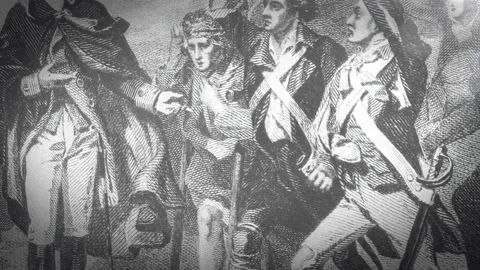 George Washington at Valley Forge: 3 Dynamic Moves in 3D Space Stock Footage 204834960