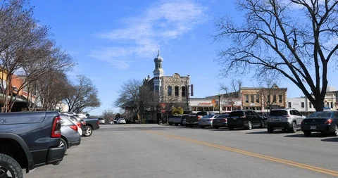Georgetown Texas historic Masonic Lodge town square 4K Stock Footage 103233653