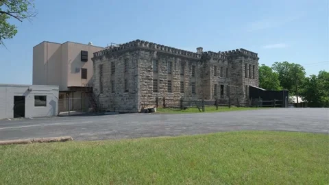 Georgetown, Tx - Old Williamson County jail where many local criminals were kept Stock Footage 194403194