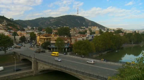 Georgia 08 Metechi Bridge Video stock 21878891