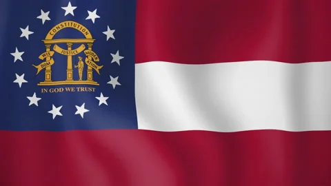 Georgia animated flag. Seamless loop. 4K Stock Footage 145385658