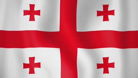 Georgia animated flag. Seamless loop. 4K Stock-Footage 145440140