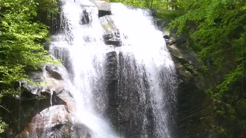 Georgia Anna Ruby Falls  A tilt down on the side falls of the Anna Ruby Fall Stock Footage 241693523