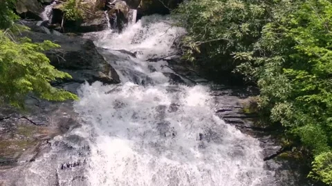 Georgia Anna Ruby Falls  A view of the lower part of the Anna Ruby Falls wit Stock Footage 241693562