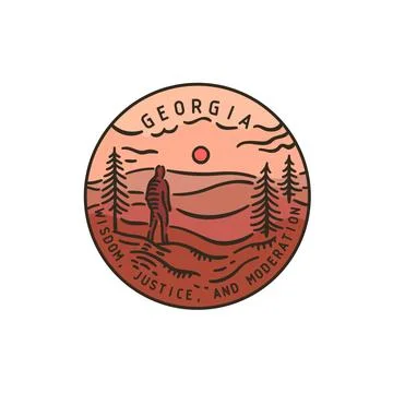 Georgia. Blue Ridge Stock Illustration