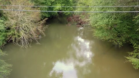 Georgia Chastatee River This is a view of the Chestatee River looking upstr Stock Footage 140028459