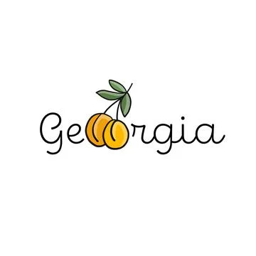 A Country Shape Illustration Of Georgia Stock Photo, Picture and