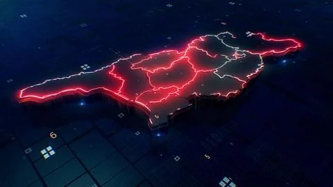 Georgia digital map 4k  Stock-Fotos