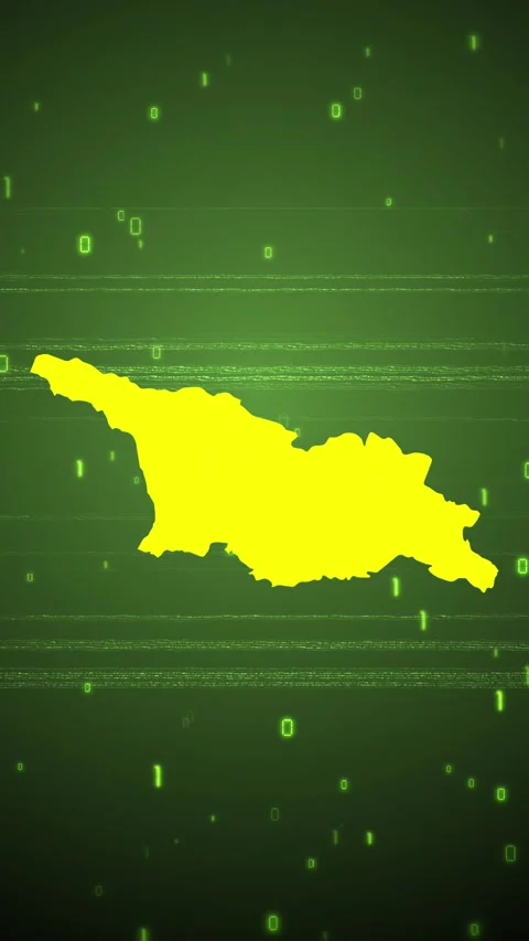 Georgia Digital Map Intro Stock Footage 258835782