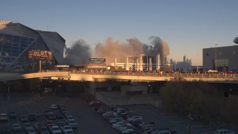 Georgia Dome Implosion Stock Footage 94960659