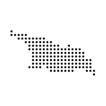 Georgia dotted vector map Illustrazione stock