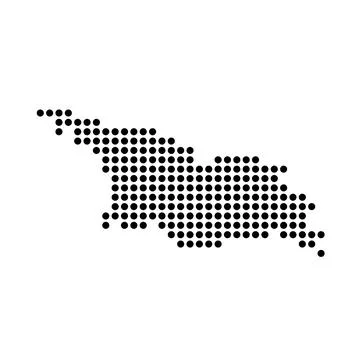 Georgia dotted vector map Stock Illustration