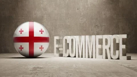 Georgia E-Commerce  Concept. Stock Illustration